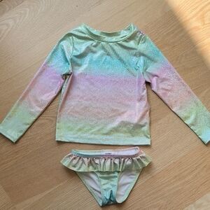 Old Navy Kids Swim Rashguard in Shimmering Pastel